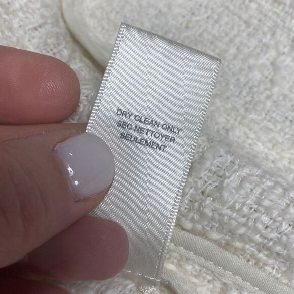 Rebecca Taylor Off White Tweed Jacket Size 8 - Picture 7 of 9